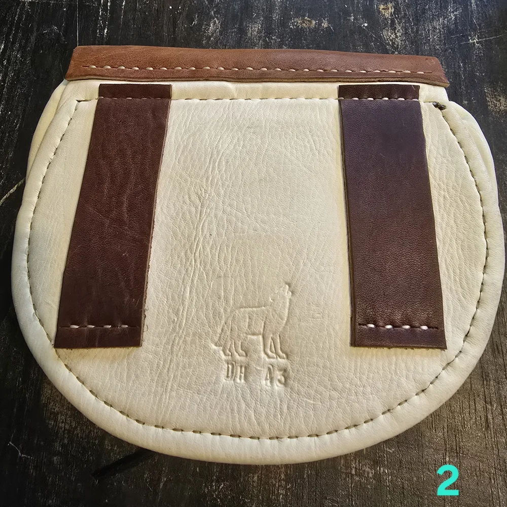 Leather Sporran With Fur And Leather Beltloops